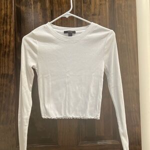 Forever 21 White Long Sleeve Top